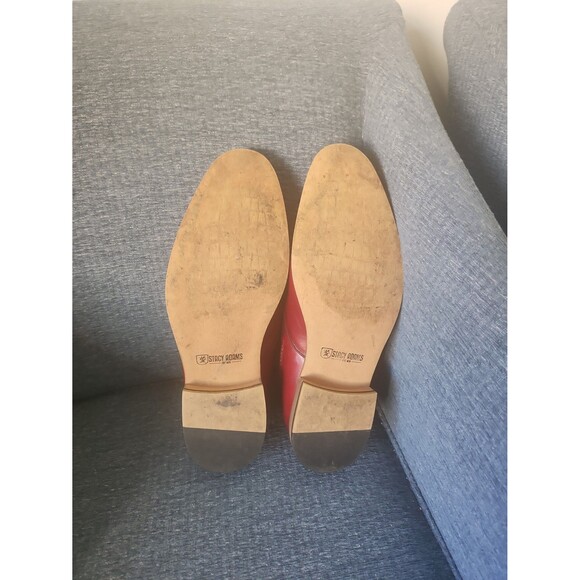 Stacy Adams "Donovan" Moc Toe Drop Tassel Loafers in "Cranberry" Red Size 10.5 - Picture 7 of 9